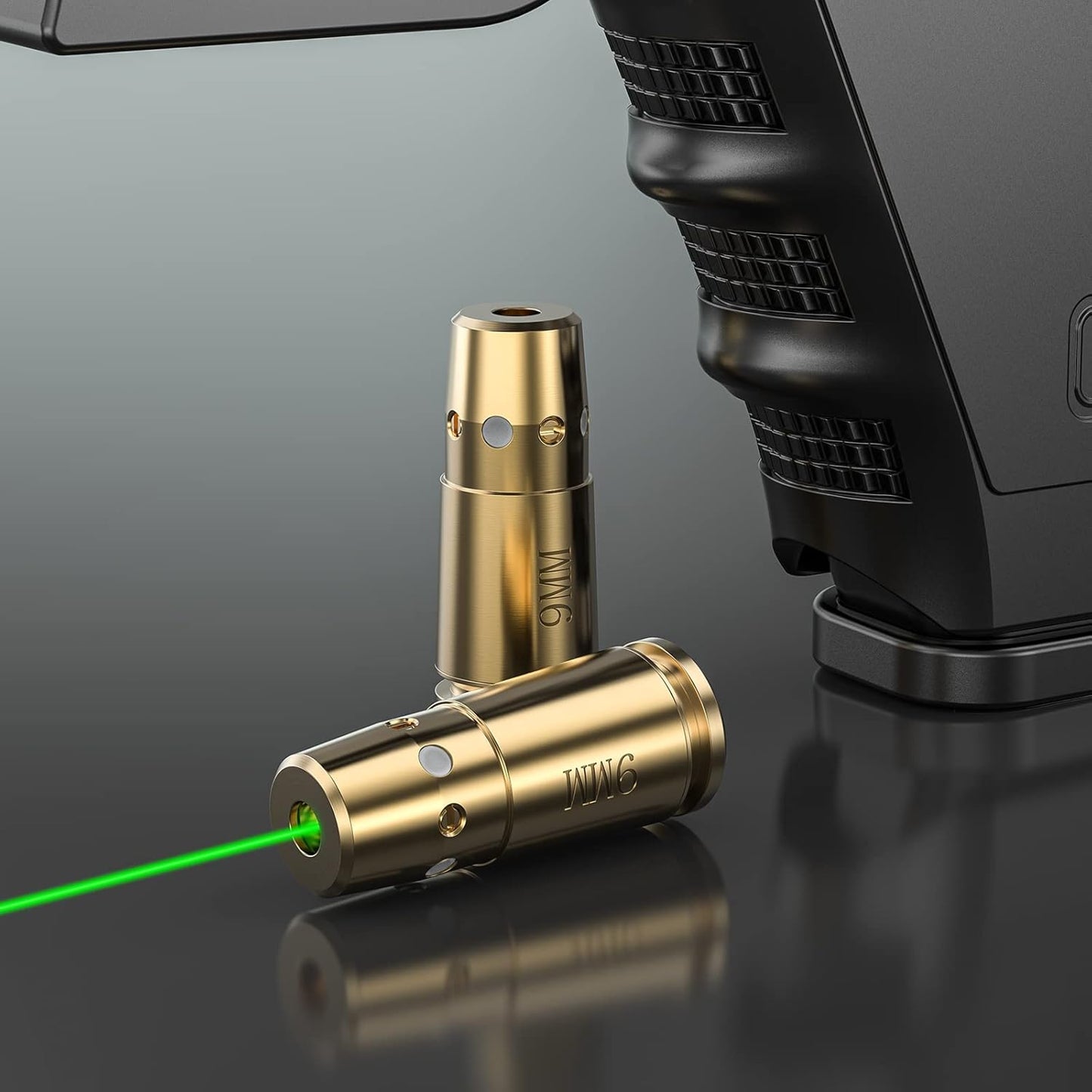 9mm Green Laser Bore Sight - EZshoot Boresighter with 12 Batteries for Precision Targeting