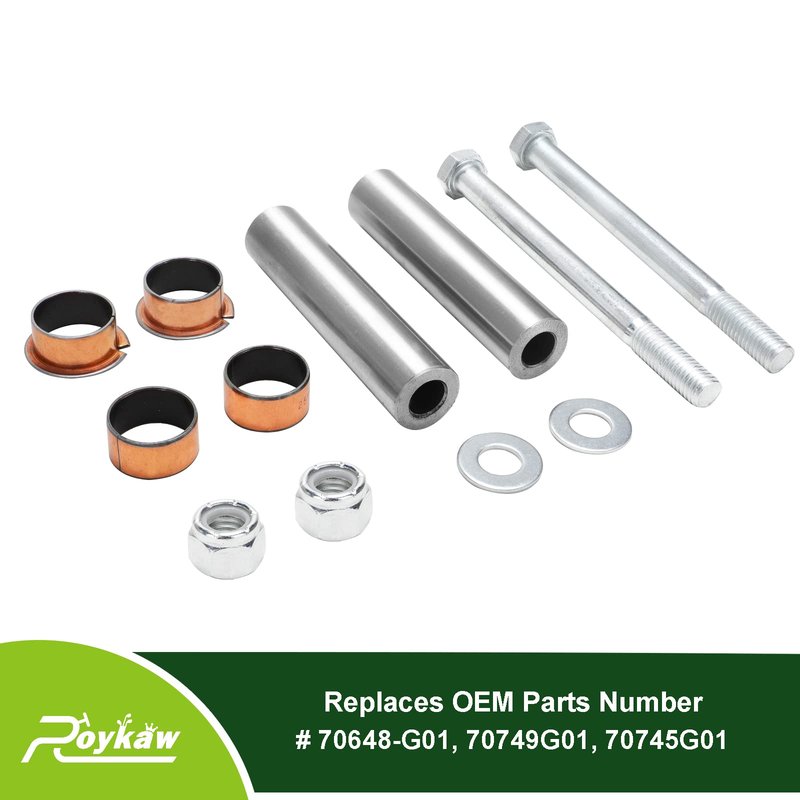 Roykaw EZGO TXT/PDS Kingpin Spindle Bushing Kit for 2001-Up Golf Cart Models, Replaces OEM # 70648-G01, 70745-G01, 614034
