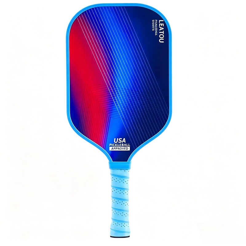 LEATOU T700 Carbon Fiber Pickleball Paddle - Professional Thermoformed Surface, 16mm Honeycomb Core for Max Power & Spin - USAPA Standard, High Performance Clearance Deal (Black/Blue)
