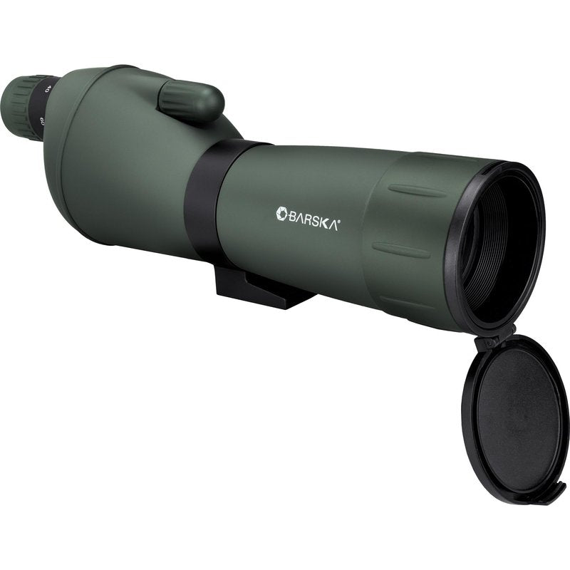 BARSKA 20-60x60mm Colorado Zoom Straight Spotting Scope Waterproof with Flip-Down Lens for Target Shooting Range Hunting Birding