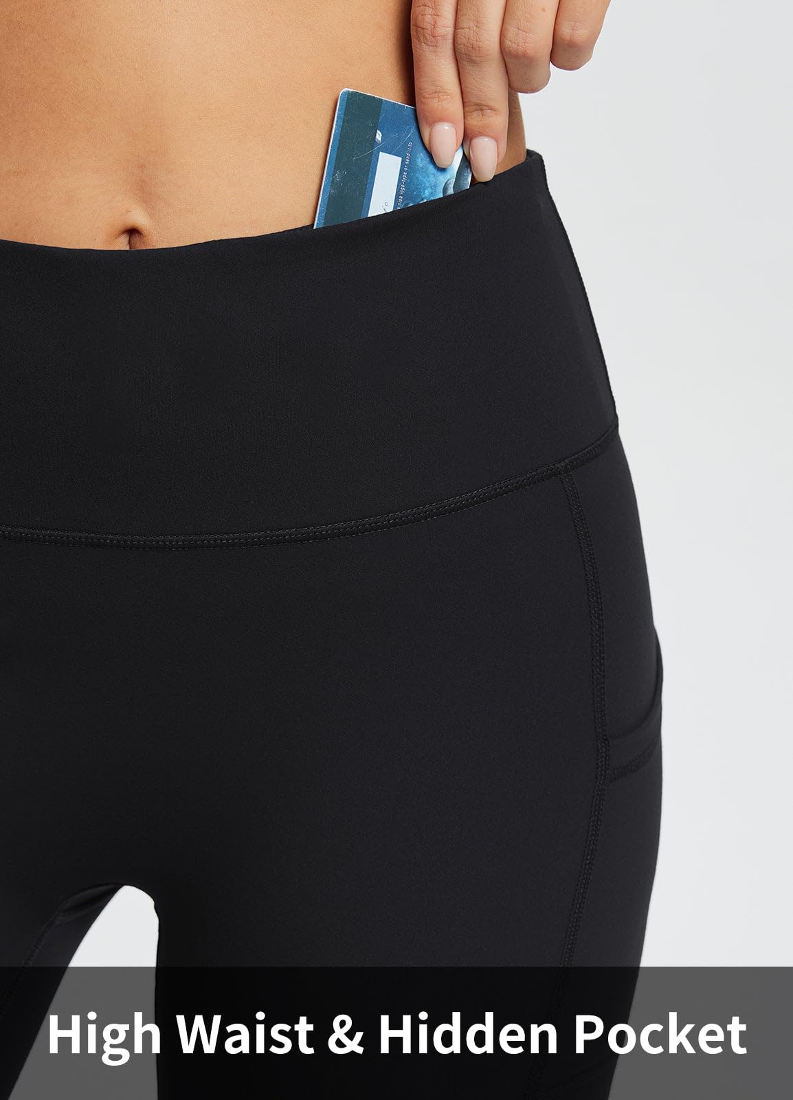 baleaf Biker Shorts Women Yoga Gym Workout Spandex Running Volleyball Tummy Control Compression with Pockets Soft 8" Black XL