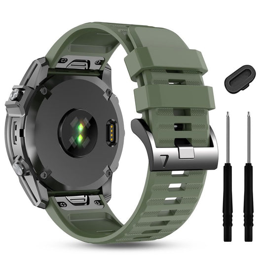 Silicone Band for Garmin Enduro 3 2/Fenix 8 pro/tactix 8 AMOLED 51mm/Fenix 7X/6X pro sapphire solar/5X plus, 26mm Quickfit Sprot Watch Strap Replacement for Descent Mk2i/3i/epix Pro/quatix 8 51mm