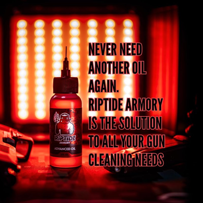 Riptide Armory Advanced Gun Oil - Long-Lasting Graphene Lubrication - Protects Against Buildup | 2oz