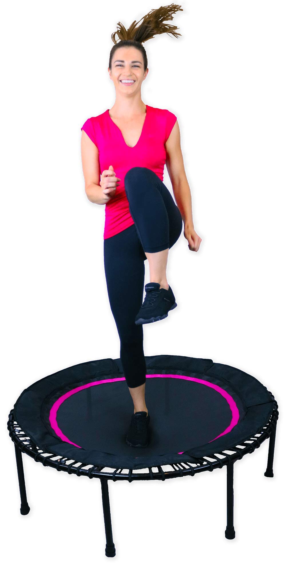 Leaps and ReBounds Trampoline for Adults And Kids - Rebounder with Online Workout Videos - For Outdoor Games, Fitness, and Recreational Activities - Safe, Quiet, Durable Cardio Exercise Equipment