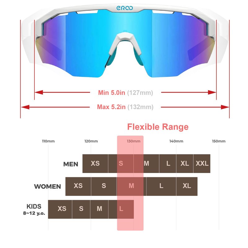 ER00 Baseball Sunglasses for Small Head Women Men Youth, Pickleball Running Softball MTB Cycling Ski Padel tennis outdoor Sports Shade UV400 F25V