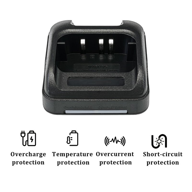 DM-1701 Charger Dock with US Adapter Desktop with Indicator Light for DMRS Two Way Radio Output DC8.4V Walkie Talkie Battery Charging