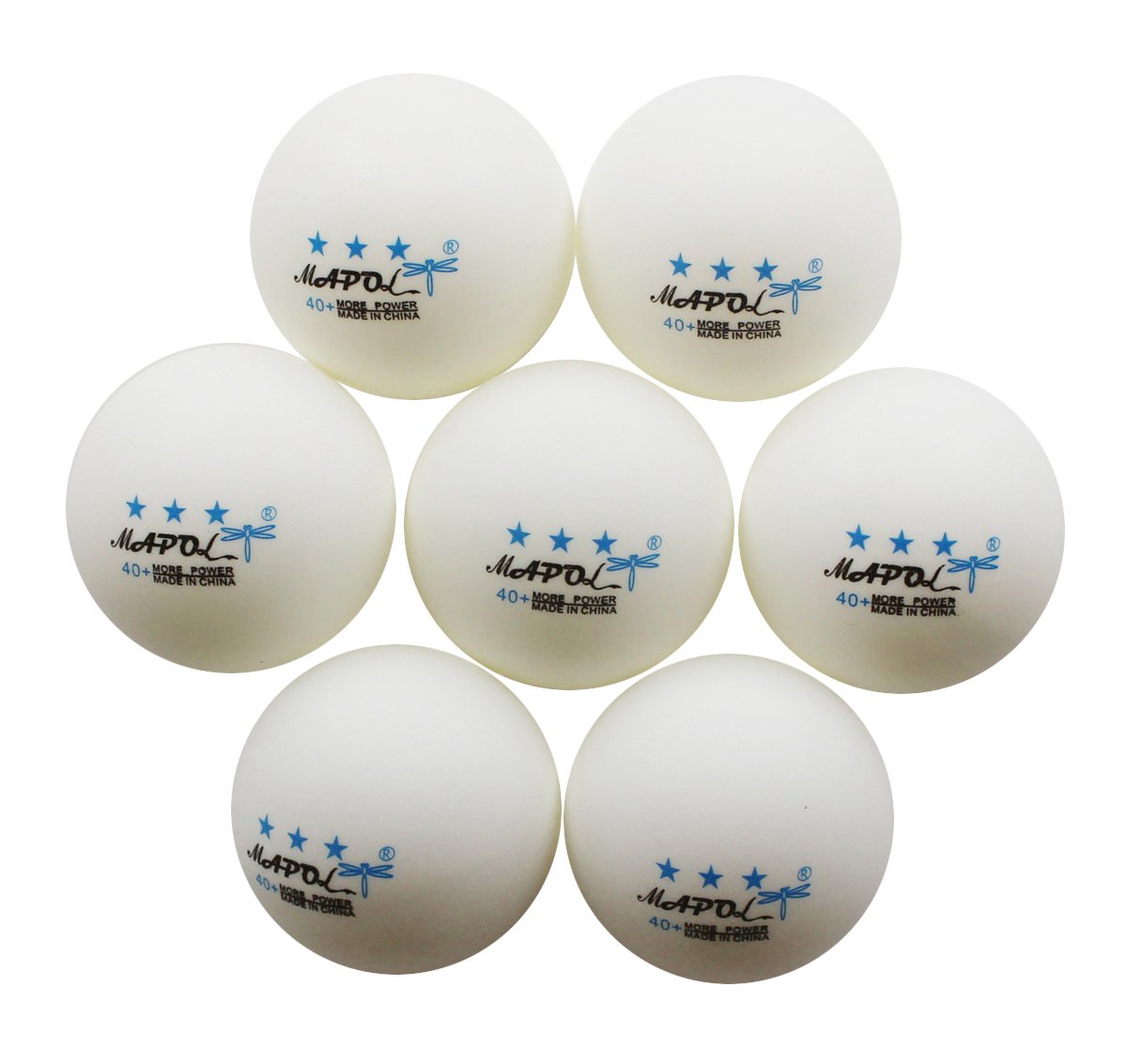 MAPOL 50 White 3-Star Table Tennis Ball Premium Training Ping Pong Balls