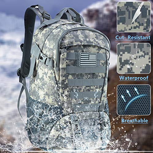 Jueachy Tactical Backpack 35L Military Bag: Waterproof Army Hiking Backpack Molle Bookbag Edc Bag