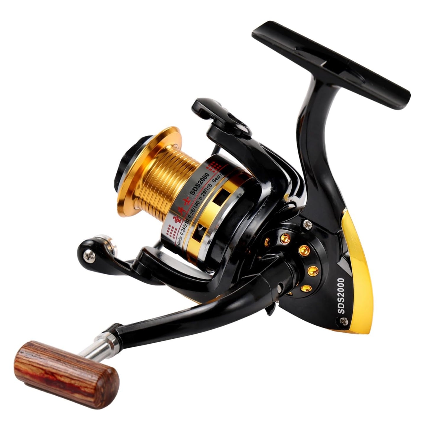 Diwa Spinning Fishing Reels for Saltwater Freshwater 1000 2000 3000 4000 5000 6000 Series Fishing Spool Left/Right Interchangeable Trout Carp Spinning Reel 10 Ball Bearings Light and Smooth (1000)