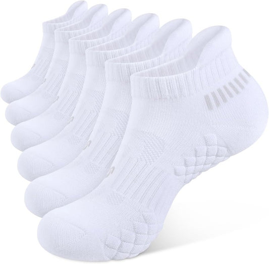 Men’s Running Socks - Cushioned Ankle Athletic Socks | Breathable Cotton, 6 Pairs
