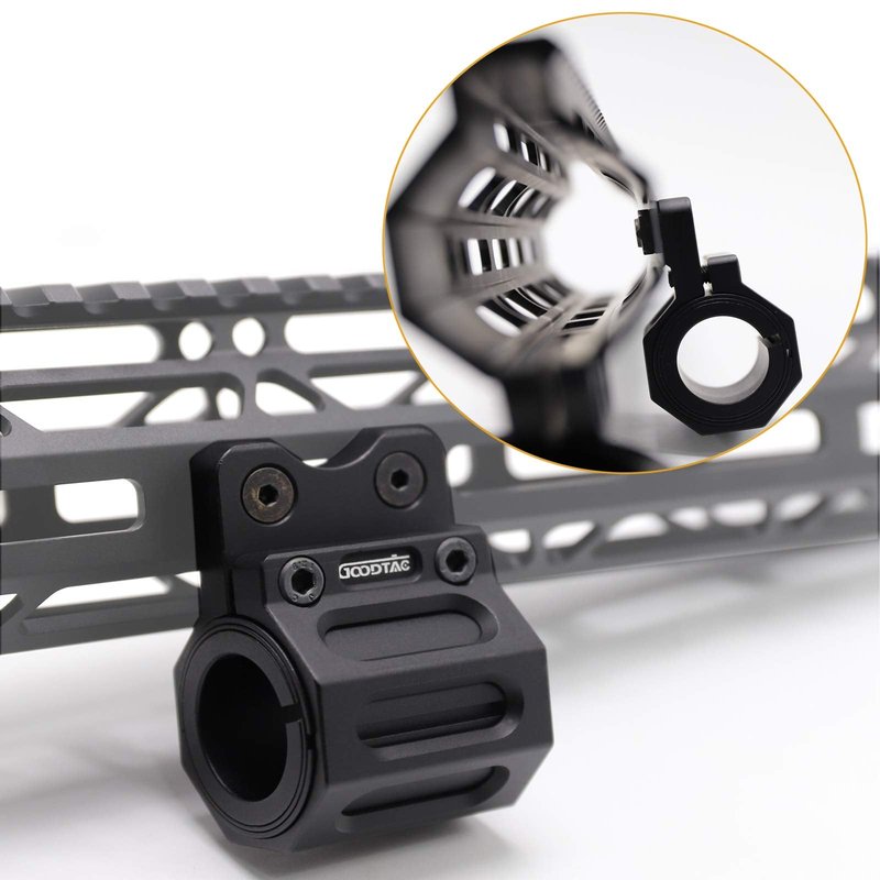 GOODTAC Offset Flashlight Ring Mount for Mlok Rail-3 Mounting Inserts Included (Black)