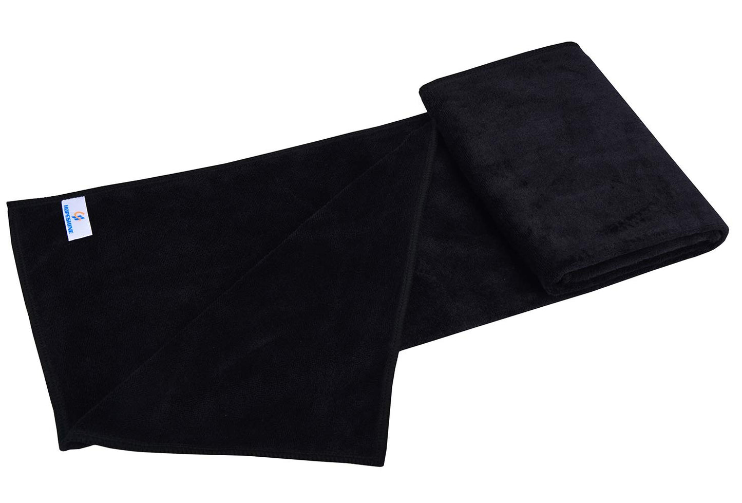 HOPESHINE Microfiber Exercise Fitness Home Gyms Towels for Men & Women Absorbent Sweat Yoga Towels Sports Towels Soft Fast Drying 3 Pack (Black 3-Pack, 16inch X 32inch)