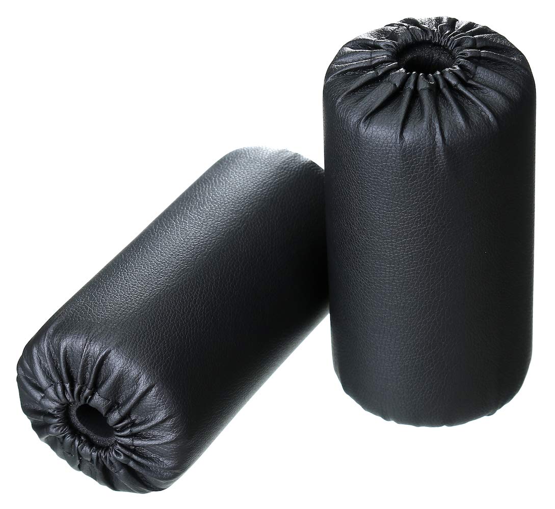 Foam Foot Pads Rollers Set of a Pair (8"x4"x20mm) for Home Gym Exercise Machines Equipments Replacements with 1 Inch Rod