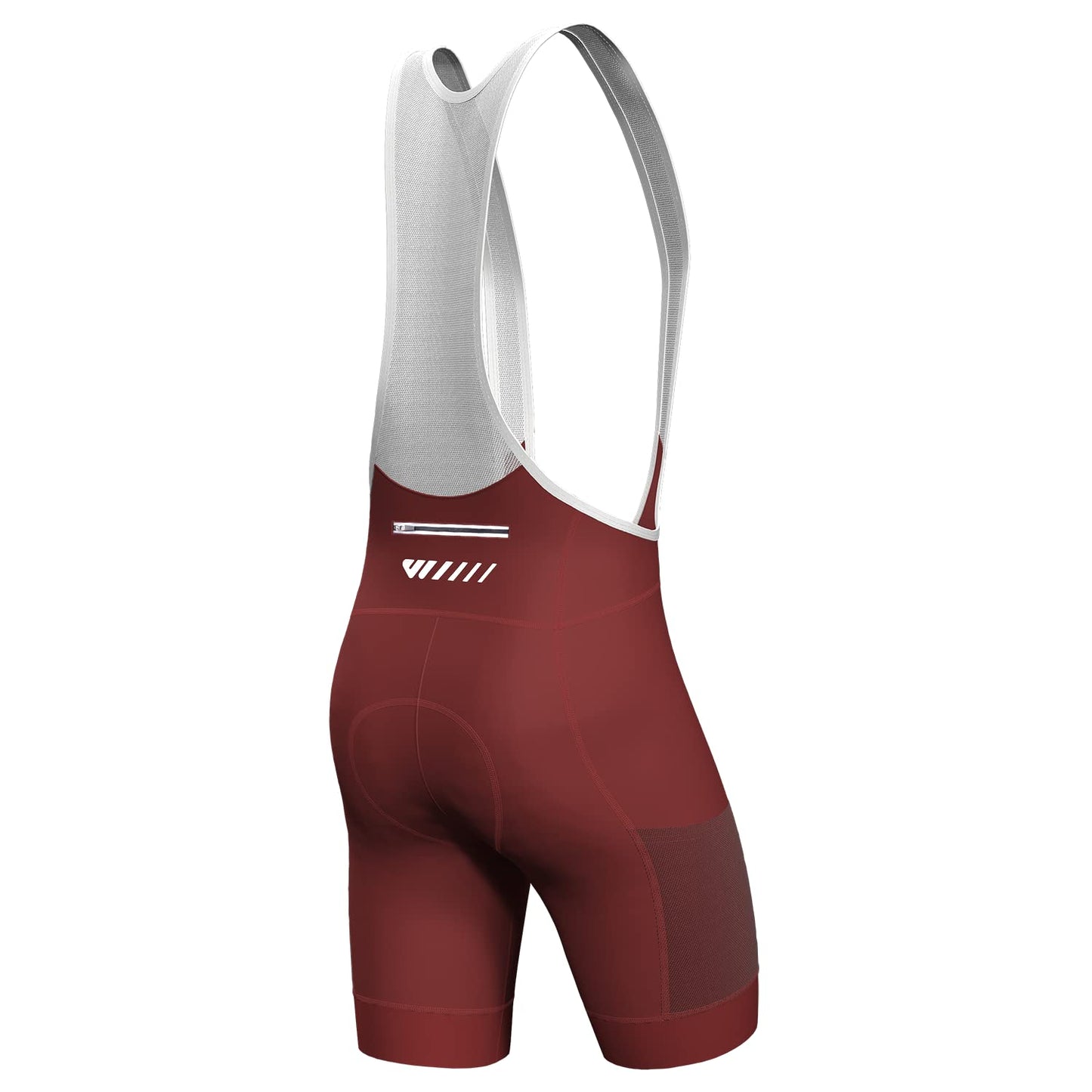 Cycling Bib Shorts Men Cycling Shorts with Shoulder Straps Bike Biking with Pockets 4D Padding Breathable Quick-Dry Red Large