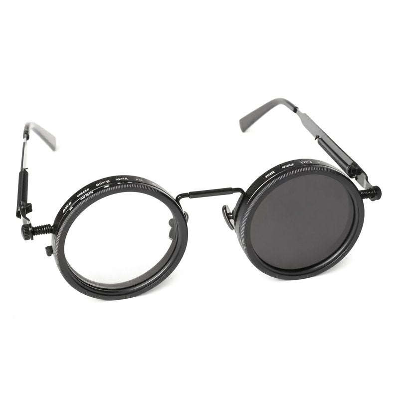 Adjustable Polarized Sunglasses with 1-9 Tint Levels - UV400 Protection & ND Filter Lenses - Unisex Round Frame Beach Eyewear