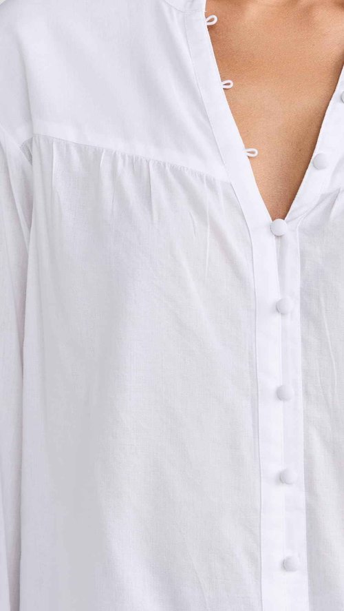 PAIGE Women's Marline Shirt, White, XS