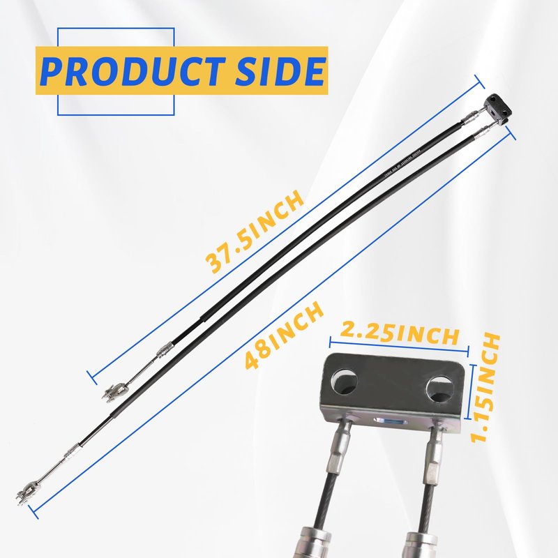 CLUBRALLY Golf Cart Brake Cable Set, Stainless Steel Core Cable for Driver & Passenger Side, Fit 1994-2008 EZGO TXT and Marathon Medalist Gas&Electric Golf Cart,OEM#70969-G03