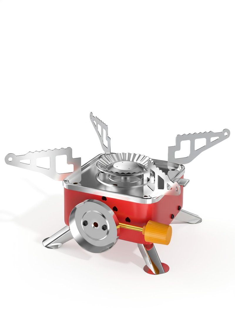 SYIPO Portable Camping Stove, Ultralight Backpacking Stove with Stable Support Wind-Resistance Camp Stove, Mini Outdoor Folding Metal Camping Gas Stove for Camping, Hiking, Cooking, ect.