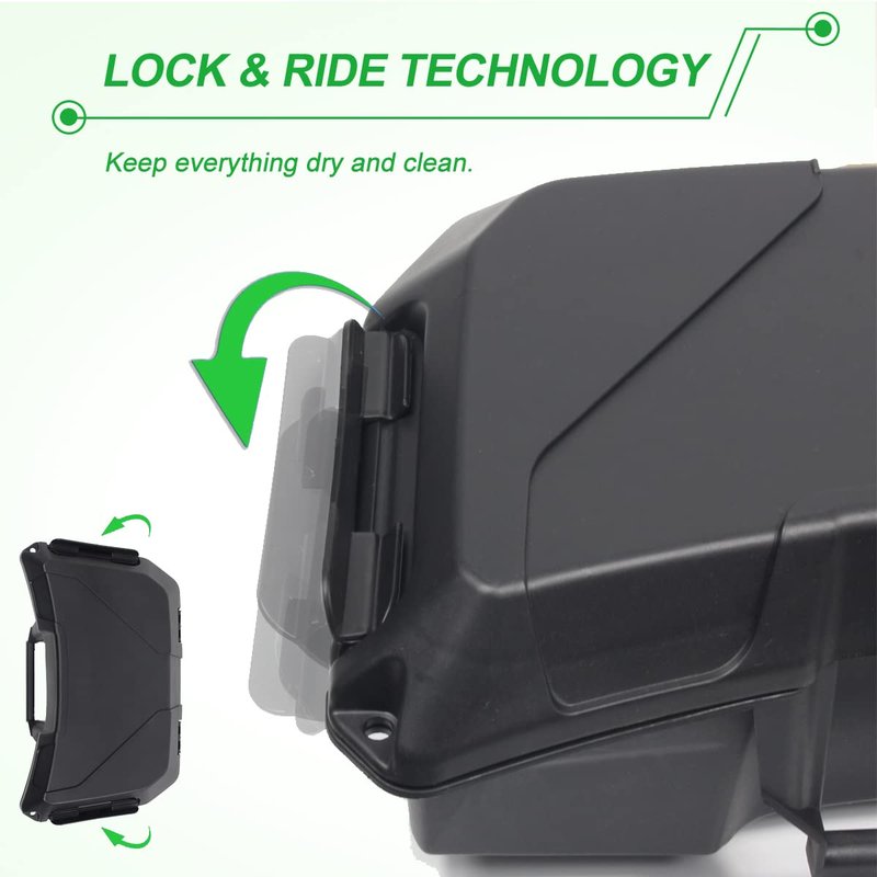CPOWACE ATV Storage Cargo Box Compatible with Can Am Outlander, 2 Gal Storage Box Rear Seat Compatible with Can-Am Outlander L MAX 6X6 Accessories Replace 708200408(1PC,Black)