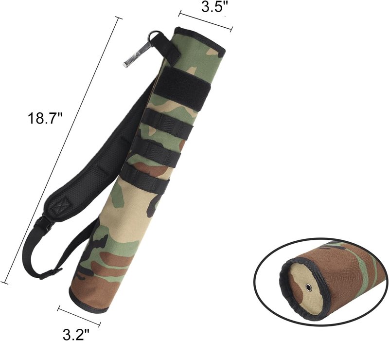 Lightweight Back Arrow Quiver - Dual Use Foldable Compact Hip Bag for Target Shooting | Molle System