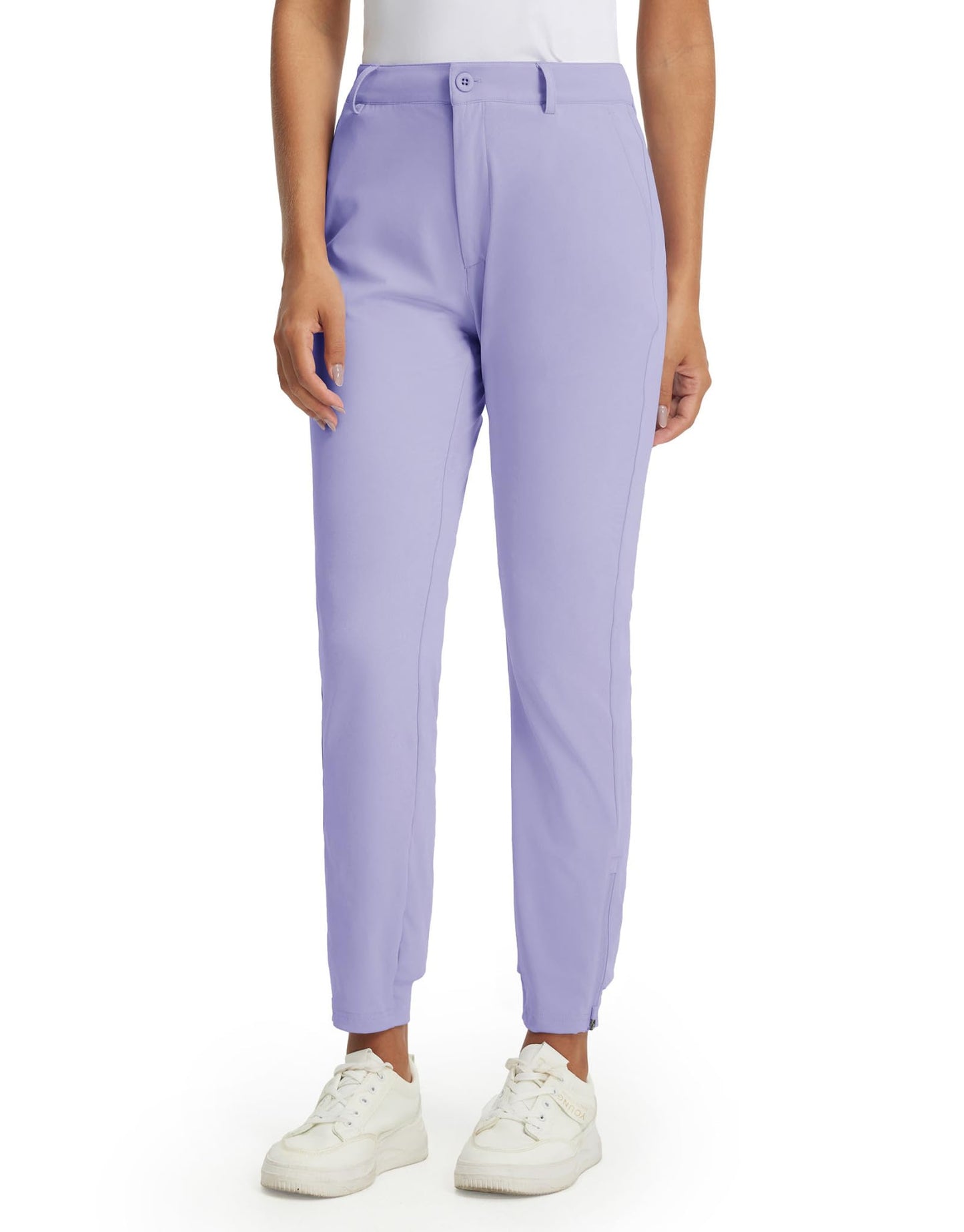 M MAELREG Women Joggers with Pockets Breathable Flex Stretch Athletic Moisture-Wicking Comfy Golf Pants Women Lavender