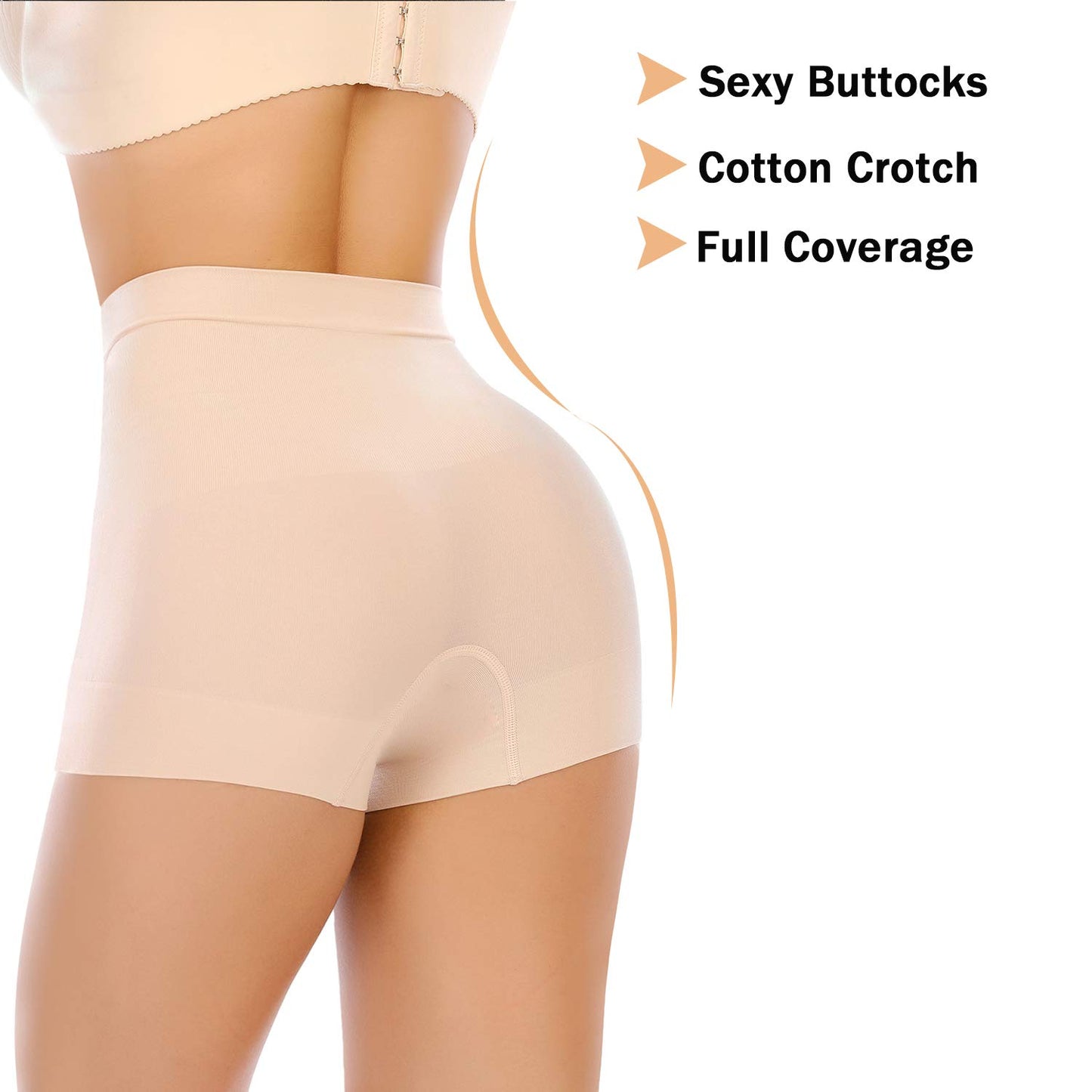 Womens Seamless Shaping Boyshorts Panties Tummy Control Underwear Slimming Shapewear Slip Shorts(#A2 Beige(light Tummy Control),Small)