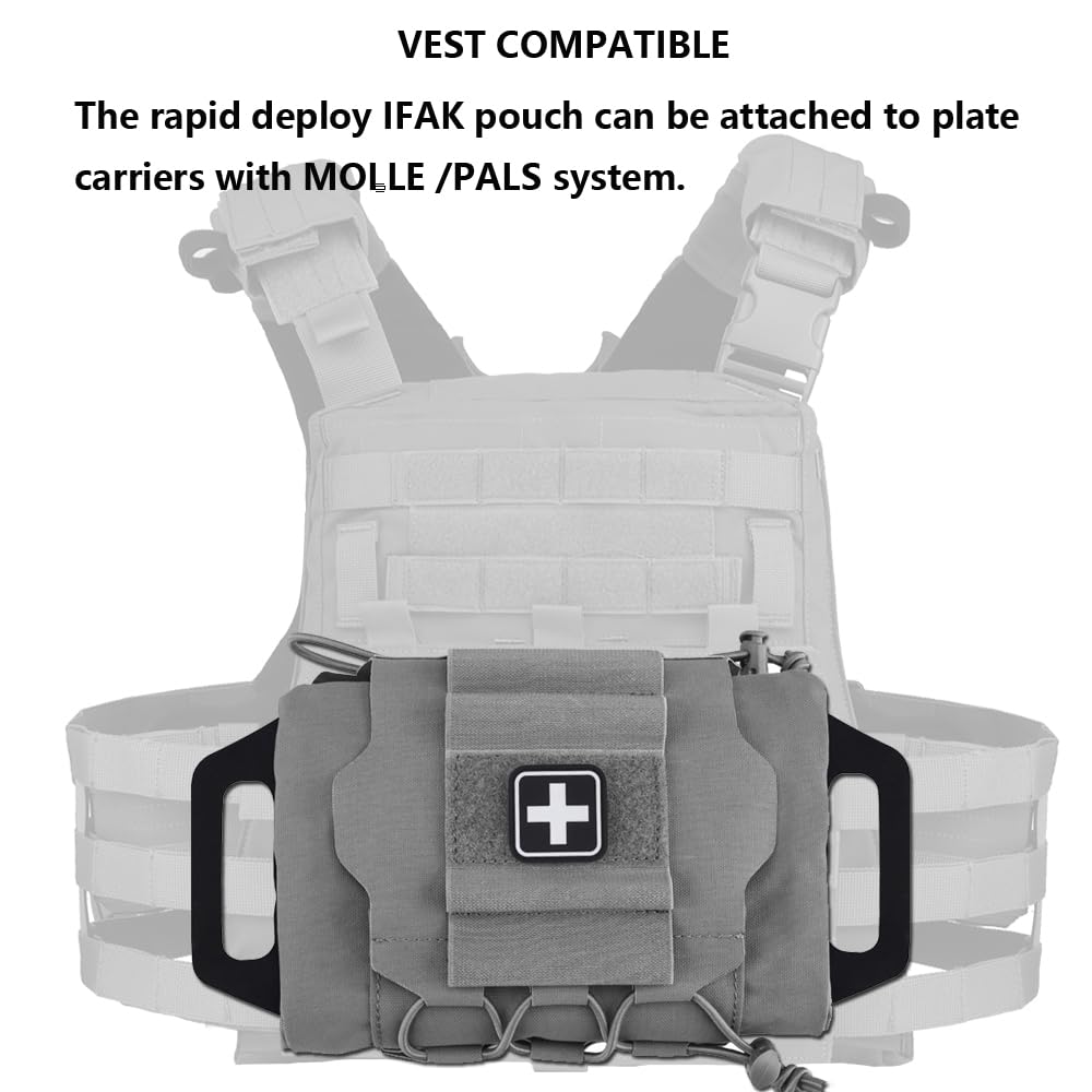 WoSporT Tactical Medical Molle First Aid Pouch Two Piece System Micro Med kit Emergency Hunting Bag(Medium Size)