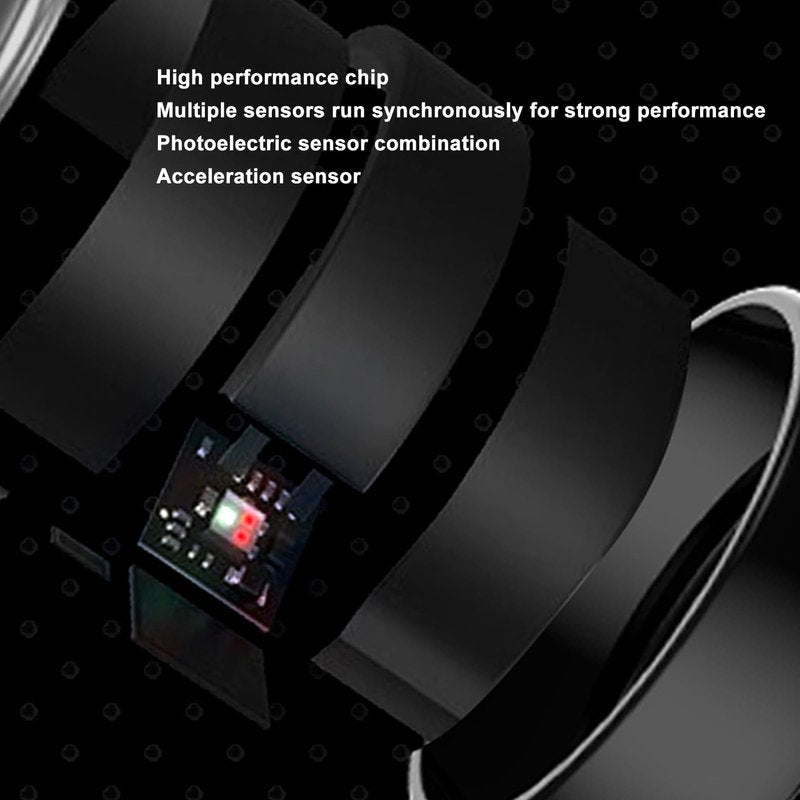Smart Ring Health for Men and Women, Step Counting, Exercise Data, Sleep Monitor, Fitness, App Remote Photography for Android for iOS with Charging