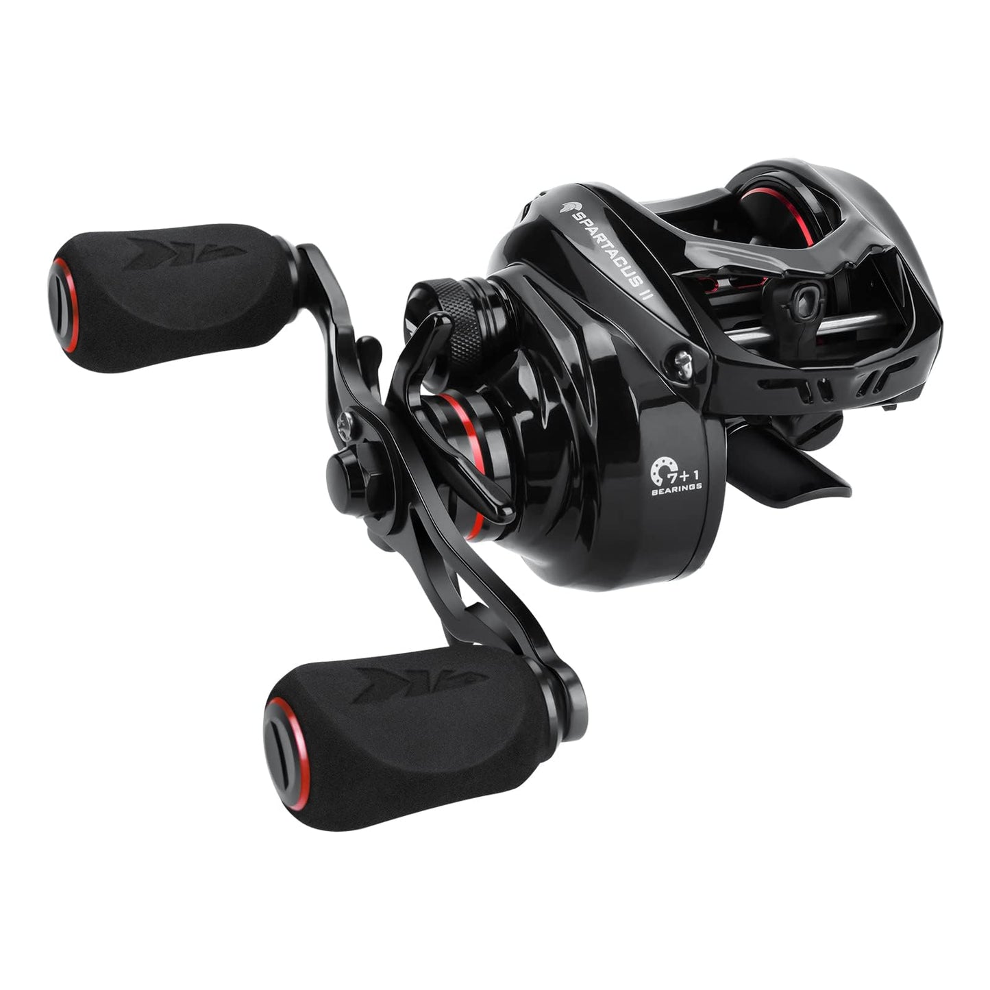 KastKing Spartacus II Baitcasting Fishing Reels, 7.2:1, Black Rhino, Right