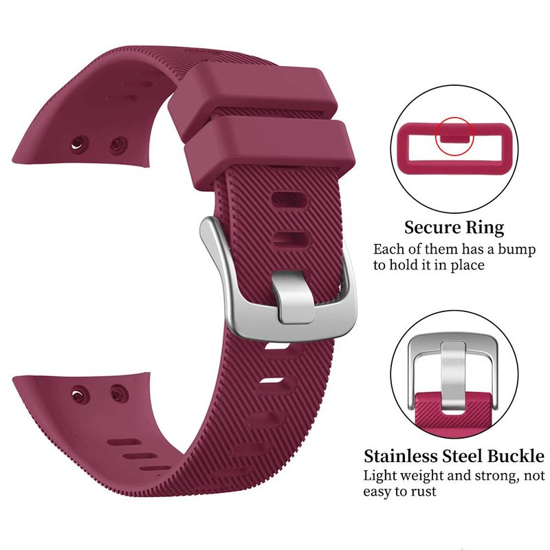 Watbro Compatible with Garmin Forerunner 45 band, Soft Silicone Sport Replacement Watch Band, Fitness Strap Bracelet Wristband for Garmin Forerunner 45 Smartwatch