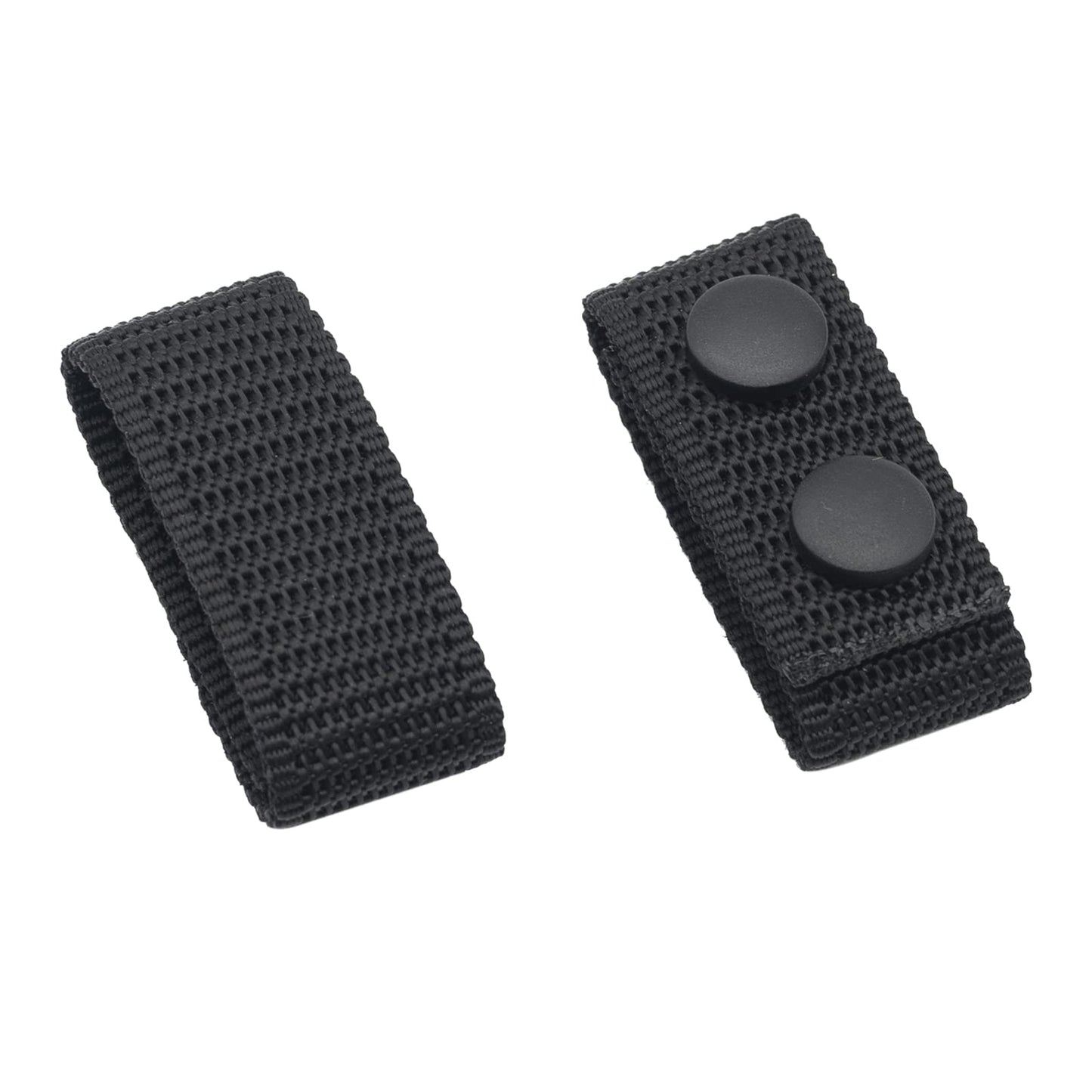 TACNEX Belt Keepers with Double Snaps for 2 inch Wide Nylon Duty Belt Tactical Police Leo Belt Accessories 4 PCS (Black, 2 inch(4 PCS))