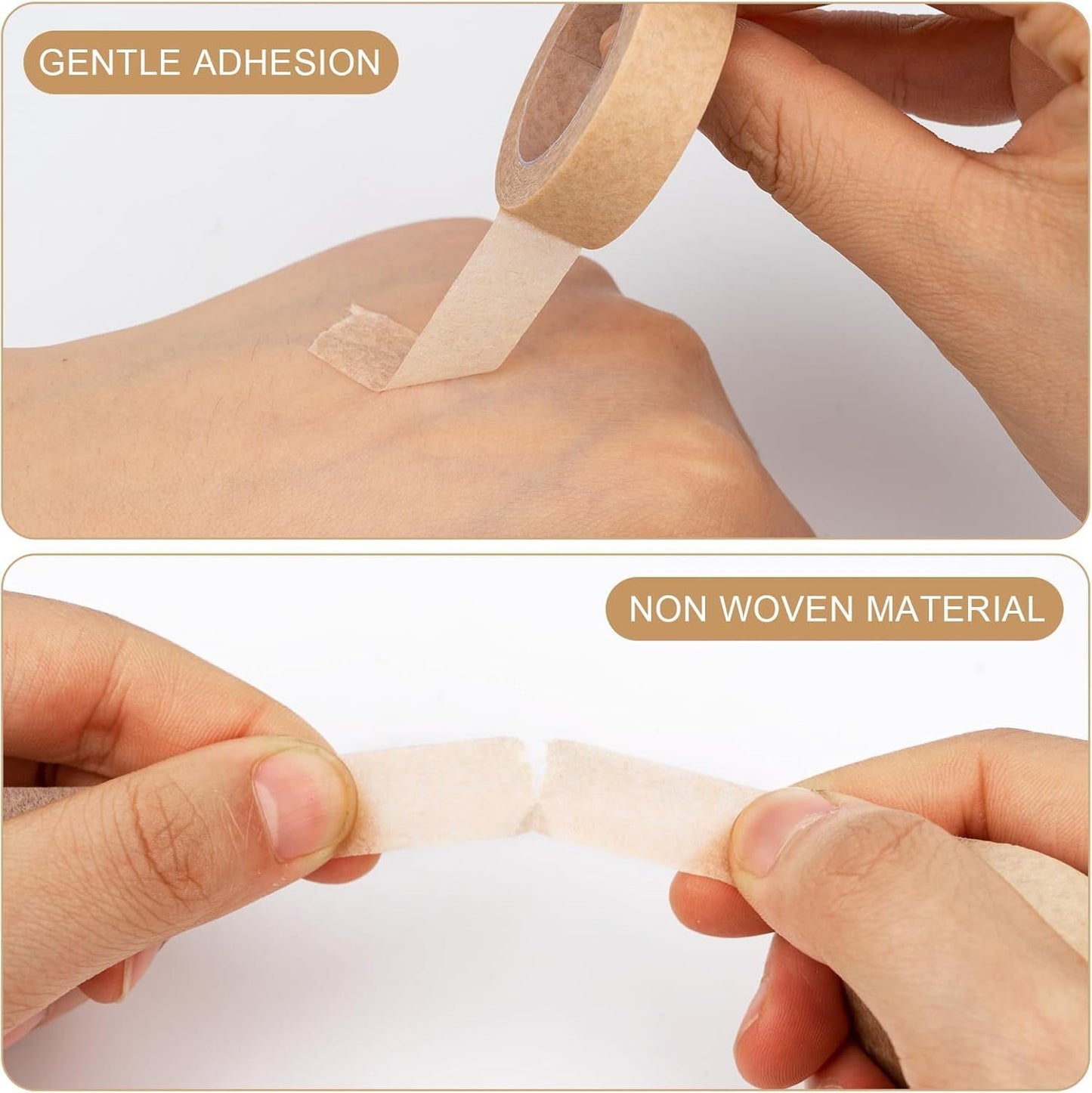 8 Rolls Micropore Tape, Nose Tape for Rhinoplasty Shaping, Flexible Skin Tape Breathable Nose Tape, Self Adhesive Gauze Tape for Wound Injuries Swelling Sports, Yellow(0.5 in x 10 Yd)