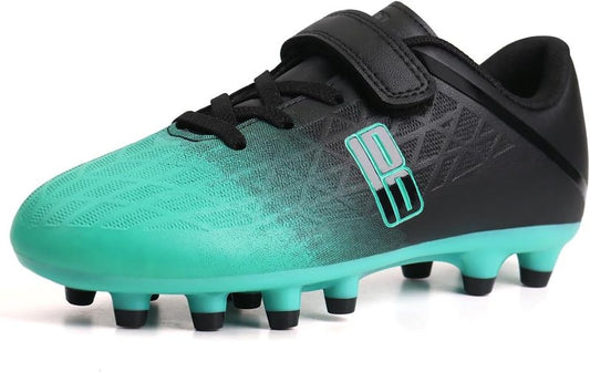 Kids Firm Ground Soccer Cleats - Boys & Girls Athletic Outdoor Football Shoes | Lightweight & Durable