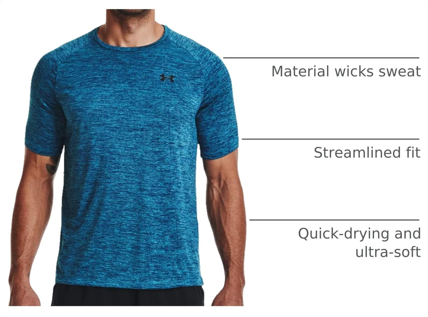 Under Armour Men's Tech 2.0 Short-Sleeve T-ShirtDISC, (421) Capri / / Black, XX-Large