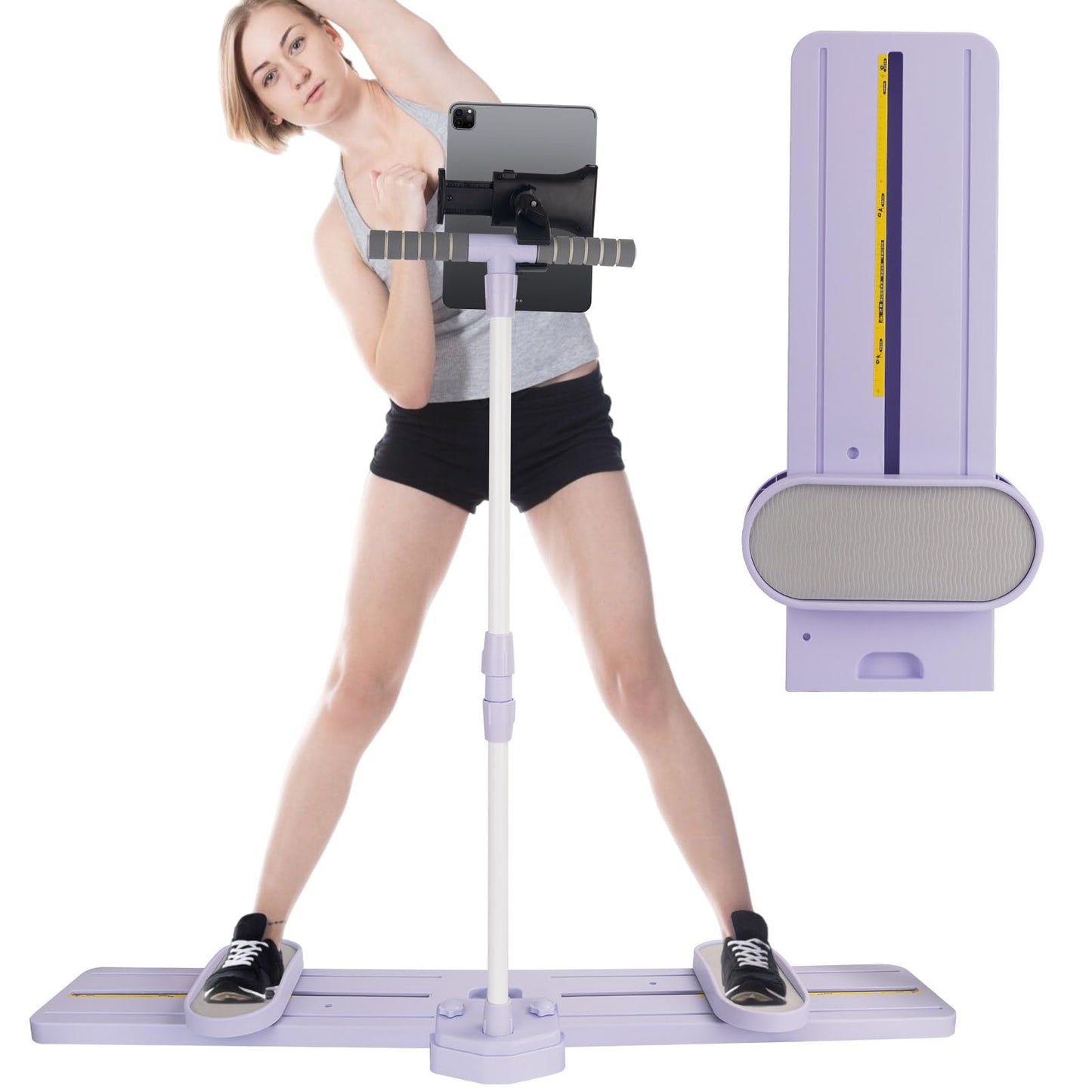 Ski Machine Exercise Equipment, Foldable Inner Thigh and Pelvic Floor Exercise Devices with Phone Holder, Ski Simulator Trainer for Women, Ideal for Toning, Fitness, and Core Strength