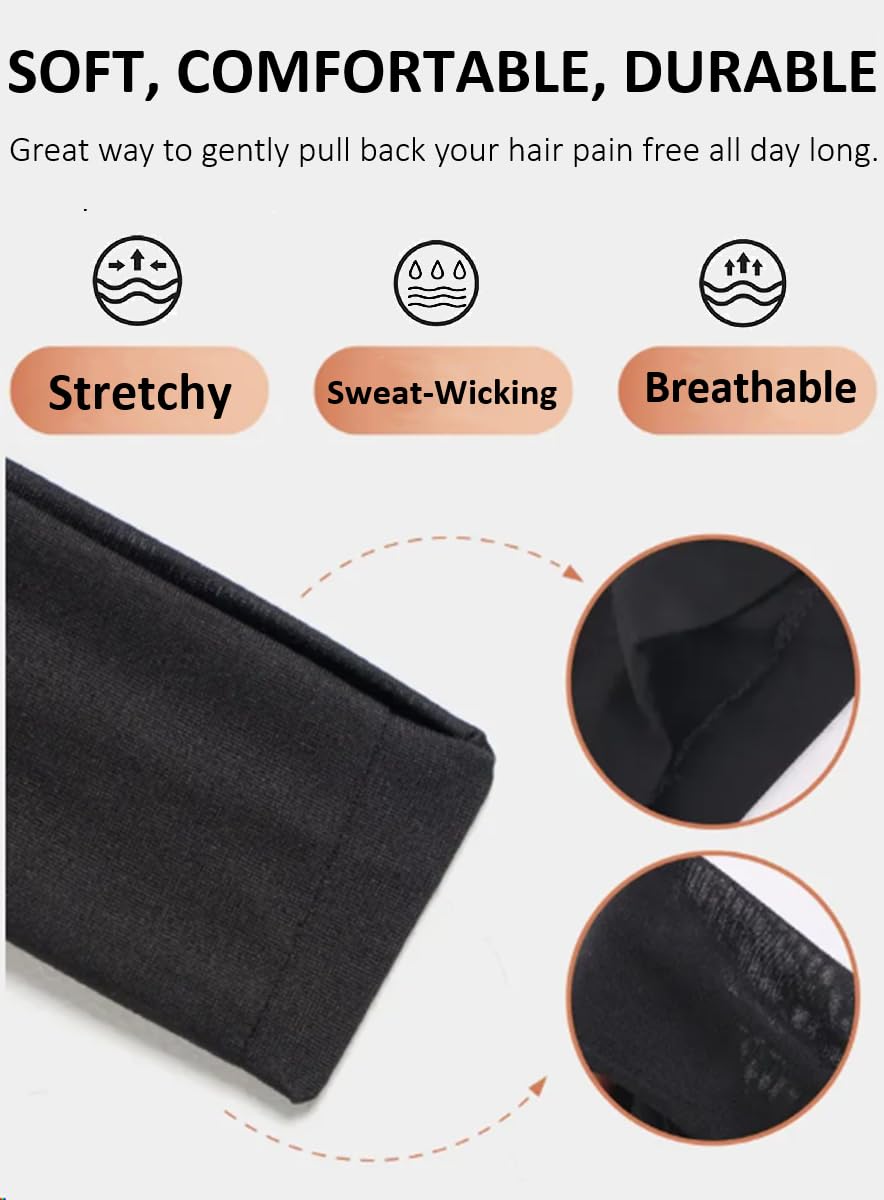 Headbands for Women Non Slip Women Sport Headbands, Sweat Headbands for Workout Yoga Running, Stretchy Hair Bands for Women's Hair