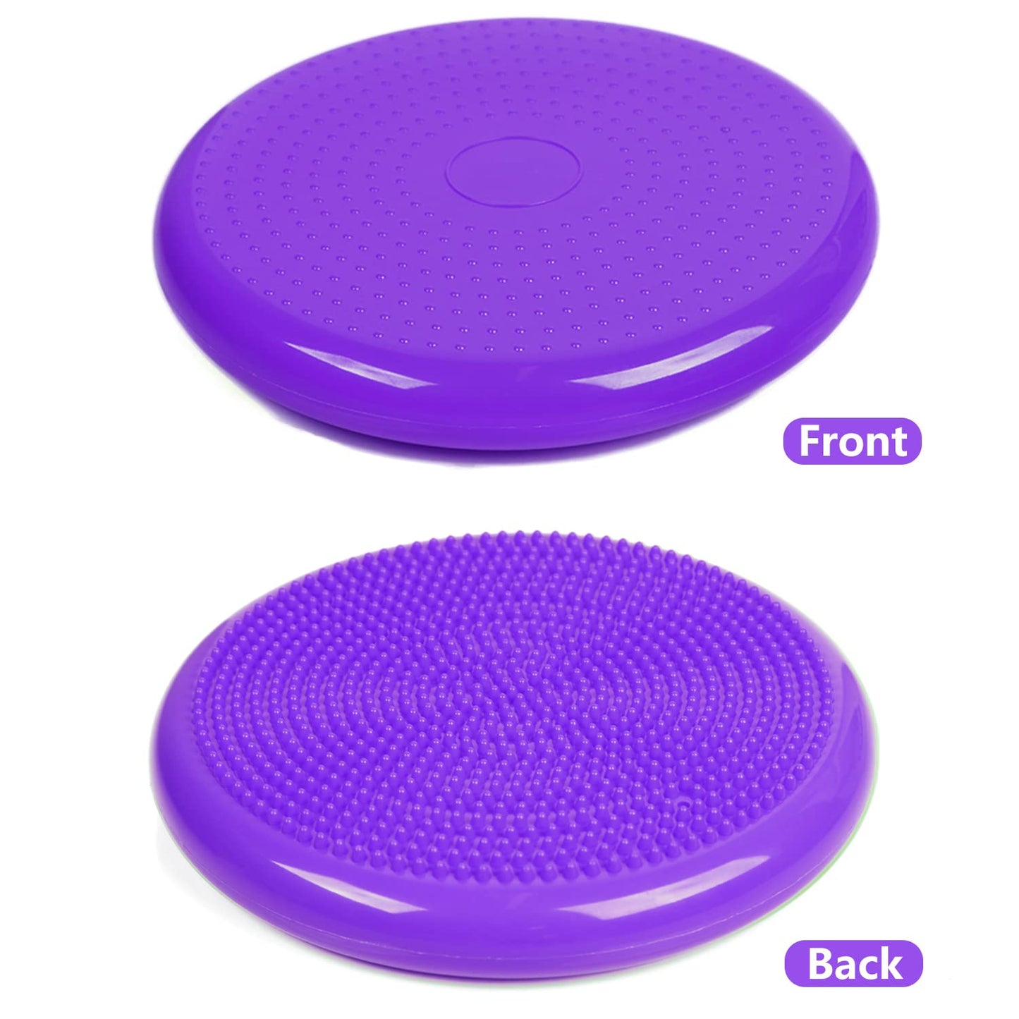 NEISHNG 3-Pack Stability Wobble Cushions with Hand Pumps, Kids Sensory Wiggle Seat for Classroom, Core Trainer Balance Disc for Gym and Home Workout (Purple, 3 Pcs)