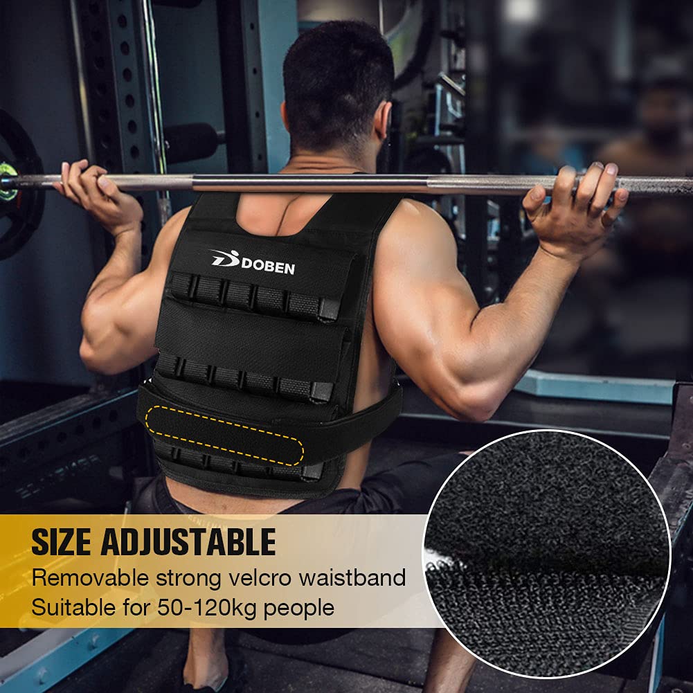 Weight Vest 33lb with Removable Iron Weights,Training Vest Fitness Vest Strength & Endurance Training