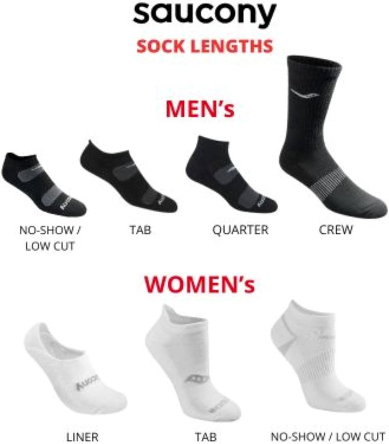 Saucony Men's Rundry Bolt Performance No-Show Socks - M-XXL | 6, 12, 18 Pairs Available