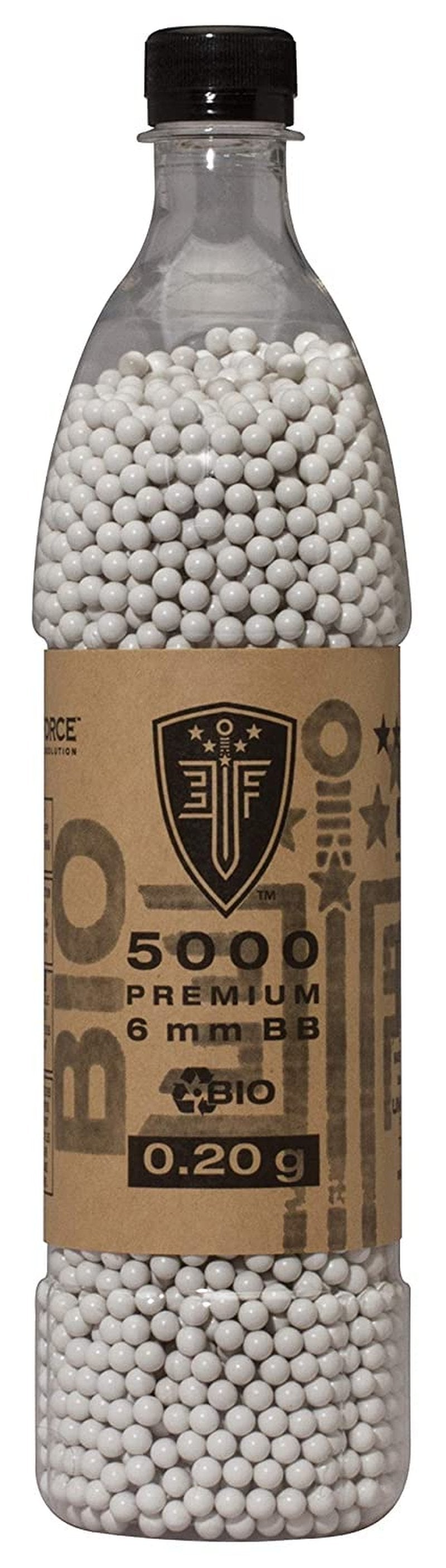 Elite Force Premium Biodegradable 6mm Airsoft BBS Ammo, .28 Gram, 5000 Count