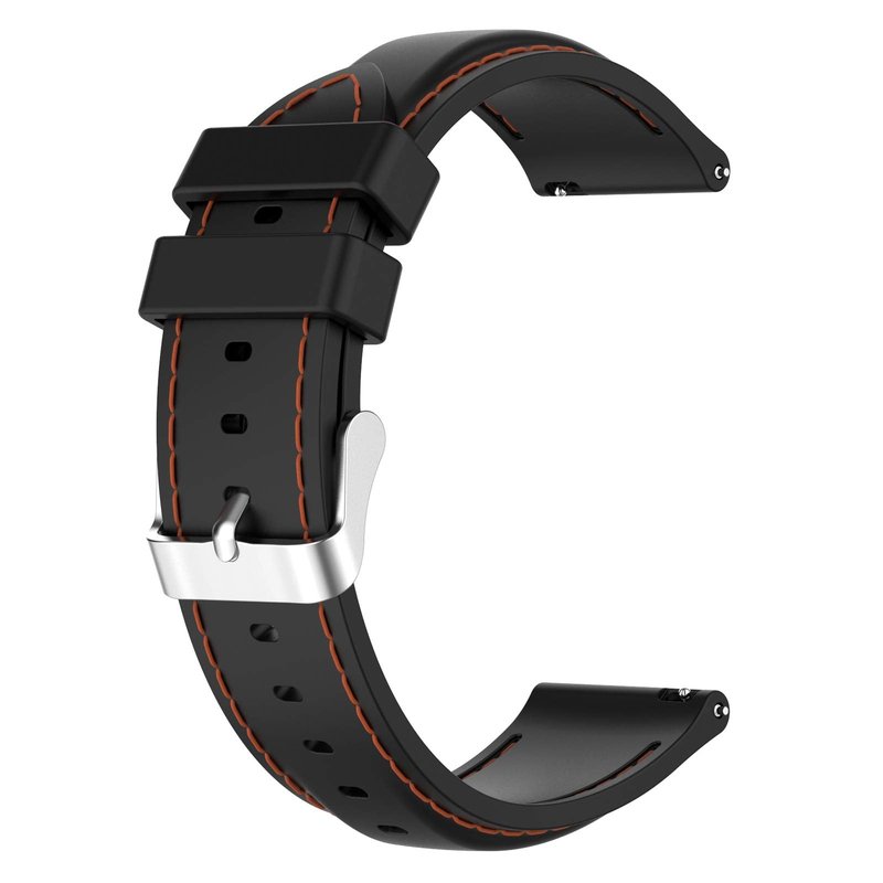 AWADUO Compatible For TicWatch Pro 3 Replacement Band, Replacement Silicone Wrist Strap Band For TicWatch Pro 3/3 LTE, Soft And Durable(Silicone Black)