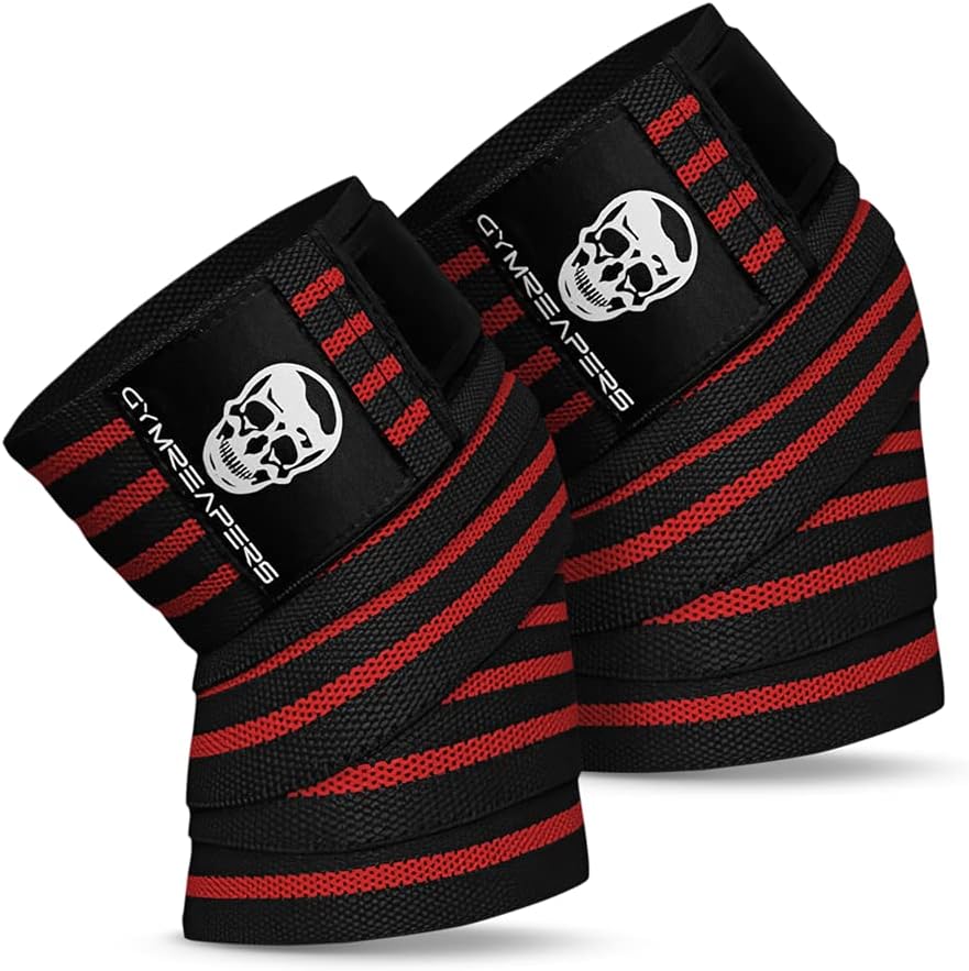 Knee Wraps for Squats & Powerlifting - 72 Inch Compression Support for Men & Women