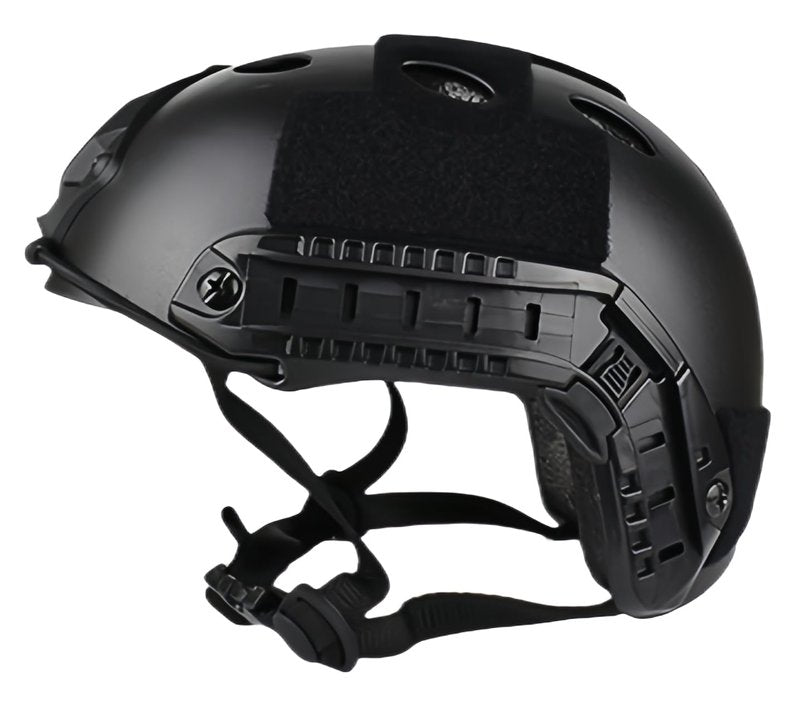 Haverain Tactical Helmet Fast PJ Type Survival Game Helmet Cosplay Helmet Outdoor Airsoft Helmet Survival Game Equipment Beginner Replica Breathable Multifunctional Made of ABS (Black)