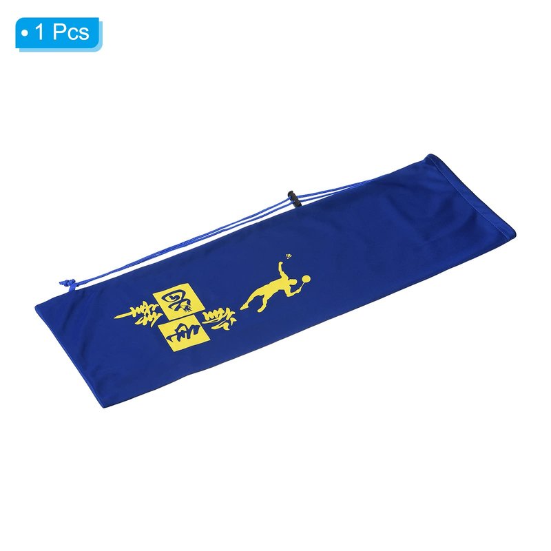 PATIKIL Badminton Racquet Cover Bag, Soft Badminton Racket Pouch Velvet Lining Single Shoulder Drawstring for Badminton Players, Blue