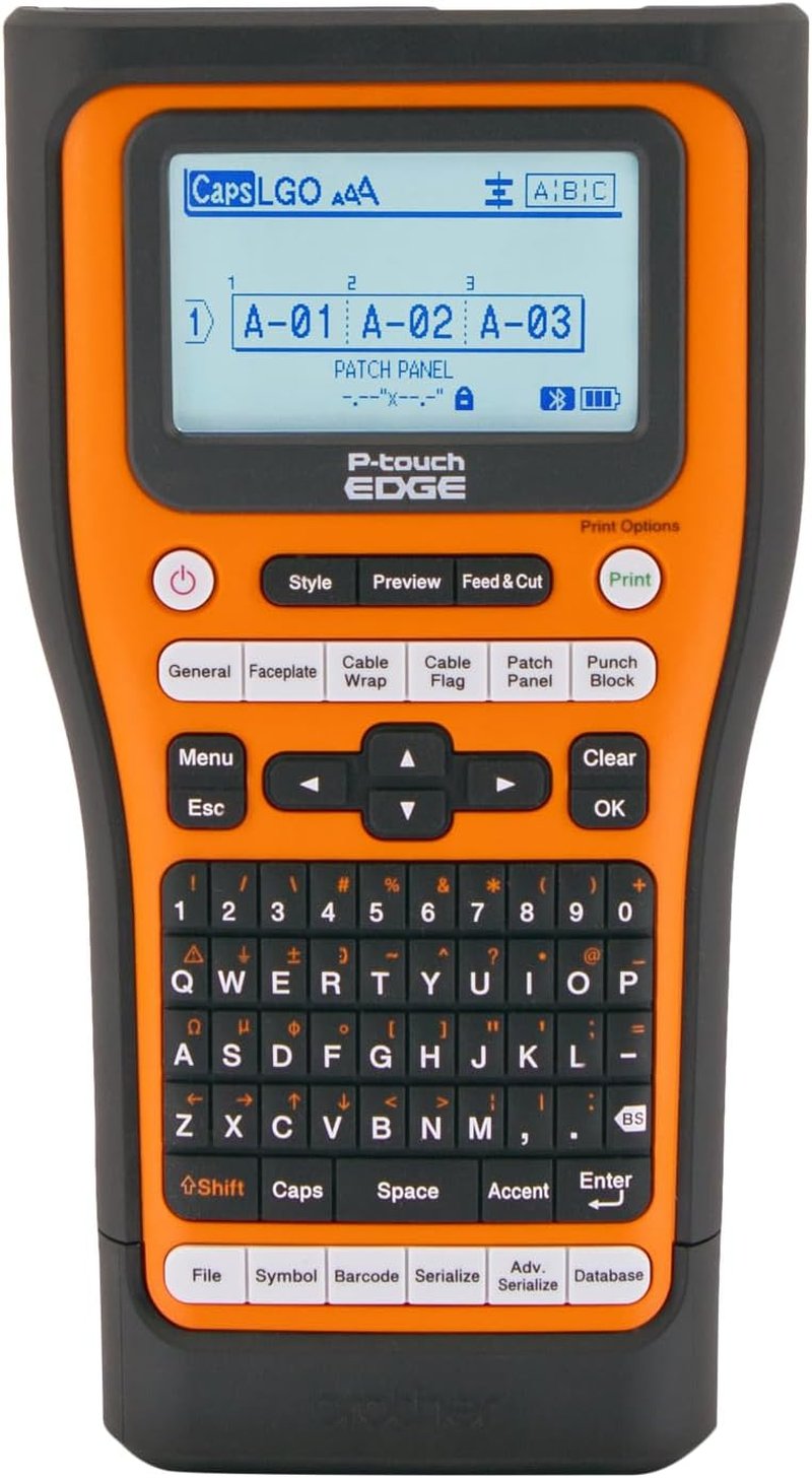 Brother P-Touch Edge Handheld Label Printer - Bluetooth & Dual Auto-Cutter | Up to 24mm Labels