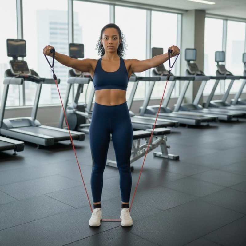 Fit Active Sports Resistance Bands Set with Handles, Ankle Straps, Door Anchor, Exercise Chart and Free Carrying Bag - Excellent for Body Toning, Building Muscle, Strengthening Joints, and More!