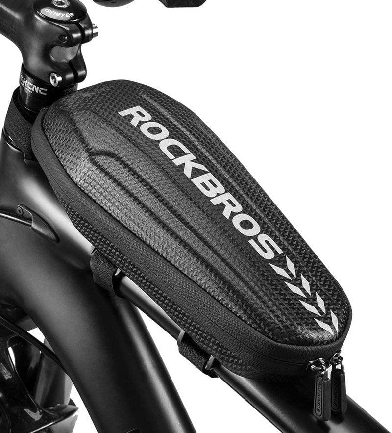 ROCKBROS Top Tube Bike Bag - EVA Bicycle Pouch Storage Pack, Water Resistant Phone Bag Below 6.2"/6.5" for Mountain & Road Bike