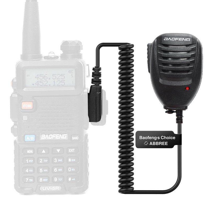 BAOFENG Microphone Police Walkie Talkie Mic Accessories Ham Radio Speaker Mic for Baofeng UV-5R Mini BF-F8HP Pro 5RM UV-32 DM-32 GM21 UV-5G Plus GM-15PRO GM-5RH K5PLUS AR-152 Quansheng UV-K5 8