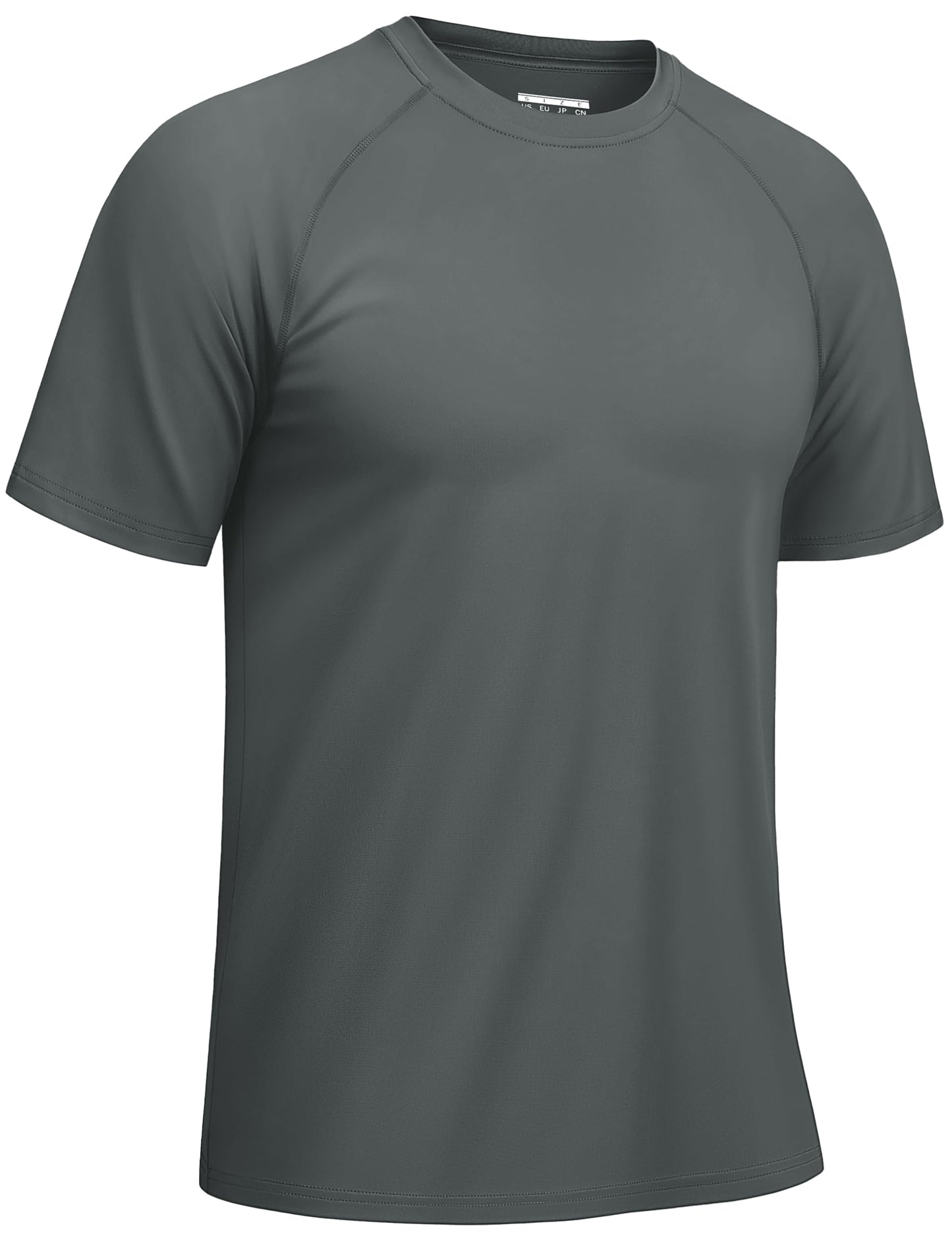 TACVASEN Men's Swim Shirt UPF 50+ Sun Protection Quick Dry SPF Rash Guard Outdoor Beach Fishing T Shirts Black,L