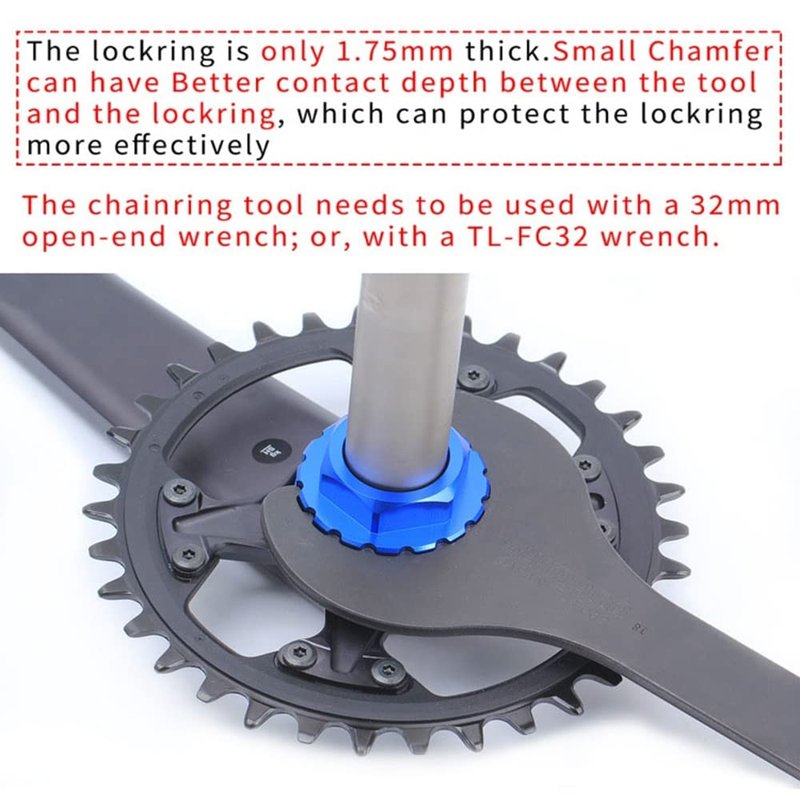 CYCEARTH 12-Speed Bicycle Chainring Lockring Removal/Installation Direct Mount Tool for Shimano M7100 M8100 M9100 M9120 Crankset